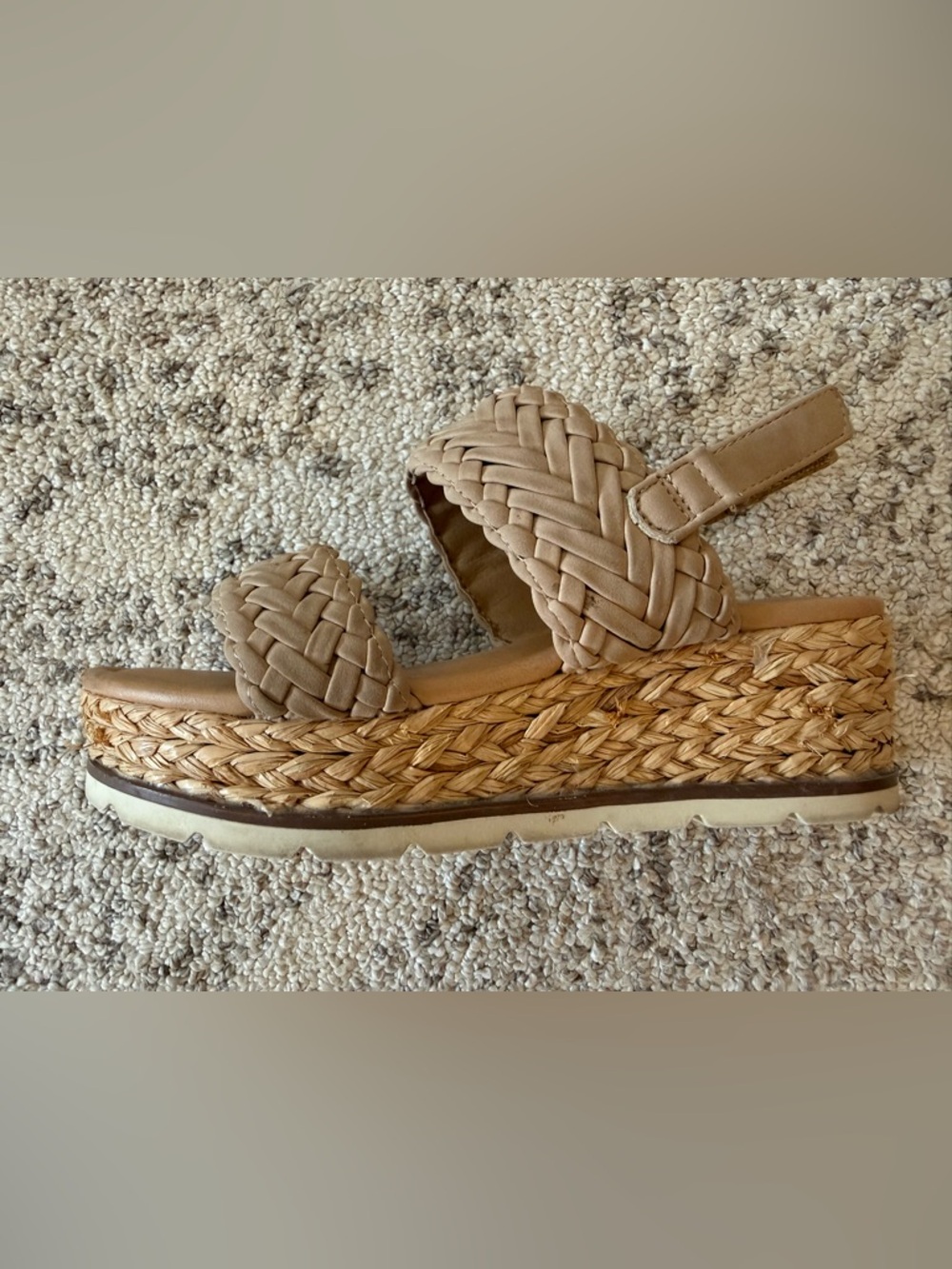 Dolce Vita Girls Sandals Sz 1 Platform Tan - Picture 5 of 6